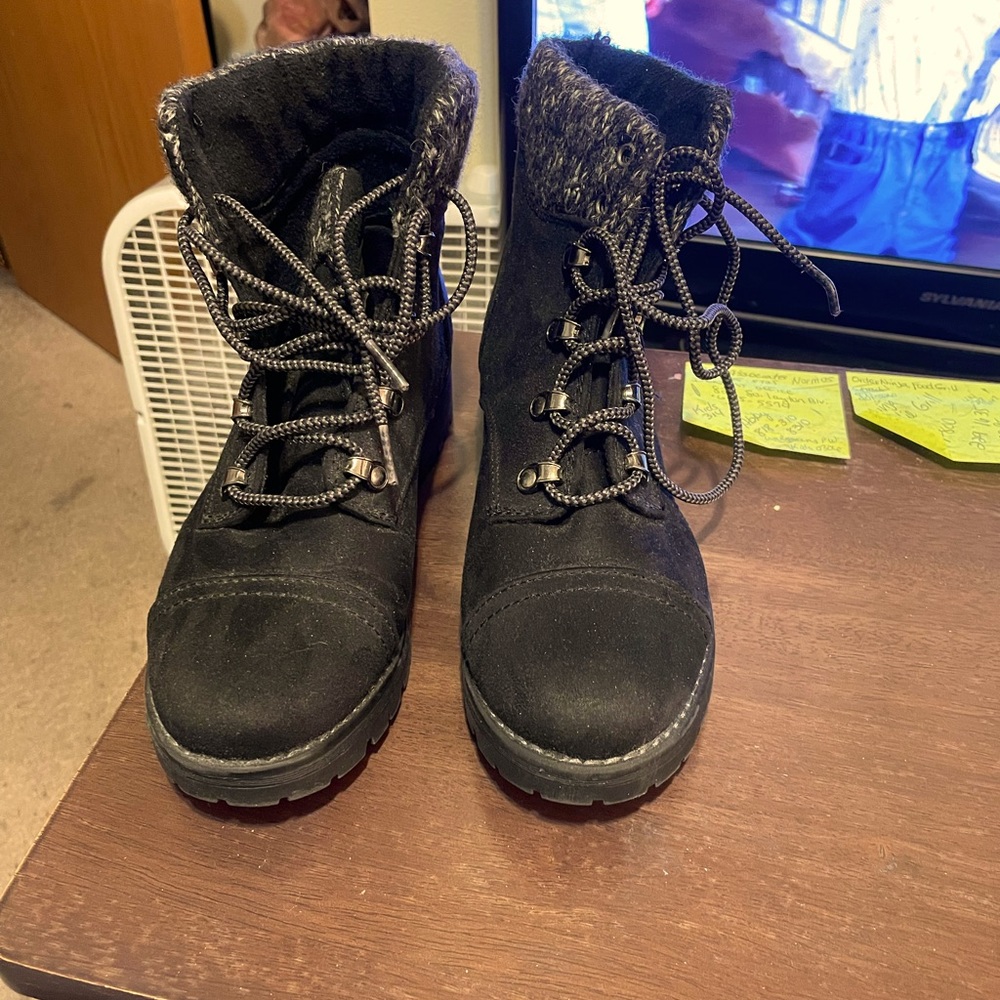 Black ankle boots